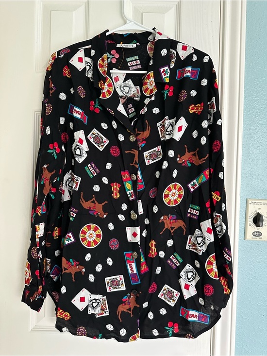 Xtrovert Tops - Xtrovert Las Vegas Camp Shirt size 16 Made in USA fancy buttons Vintage